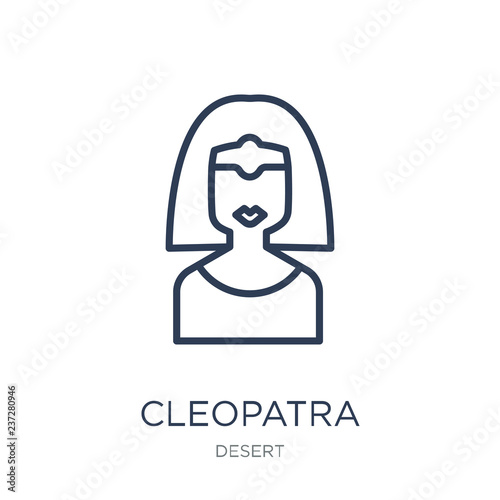 Cleopatra icon. Trendy flat vector Cleopatra icon on white background from Desert collection