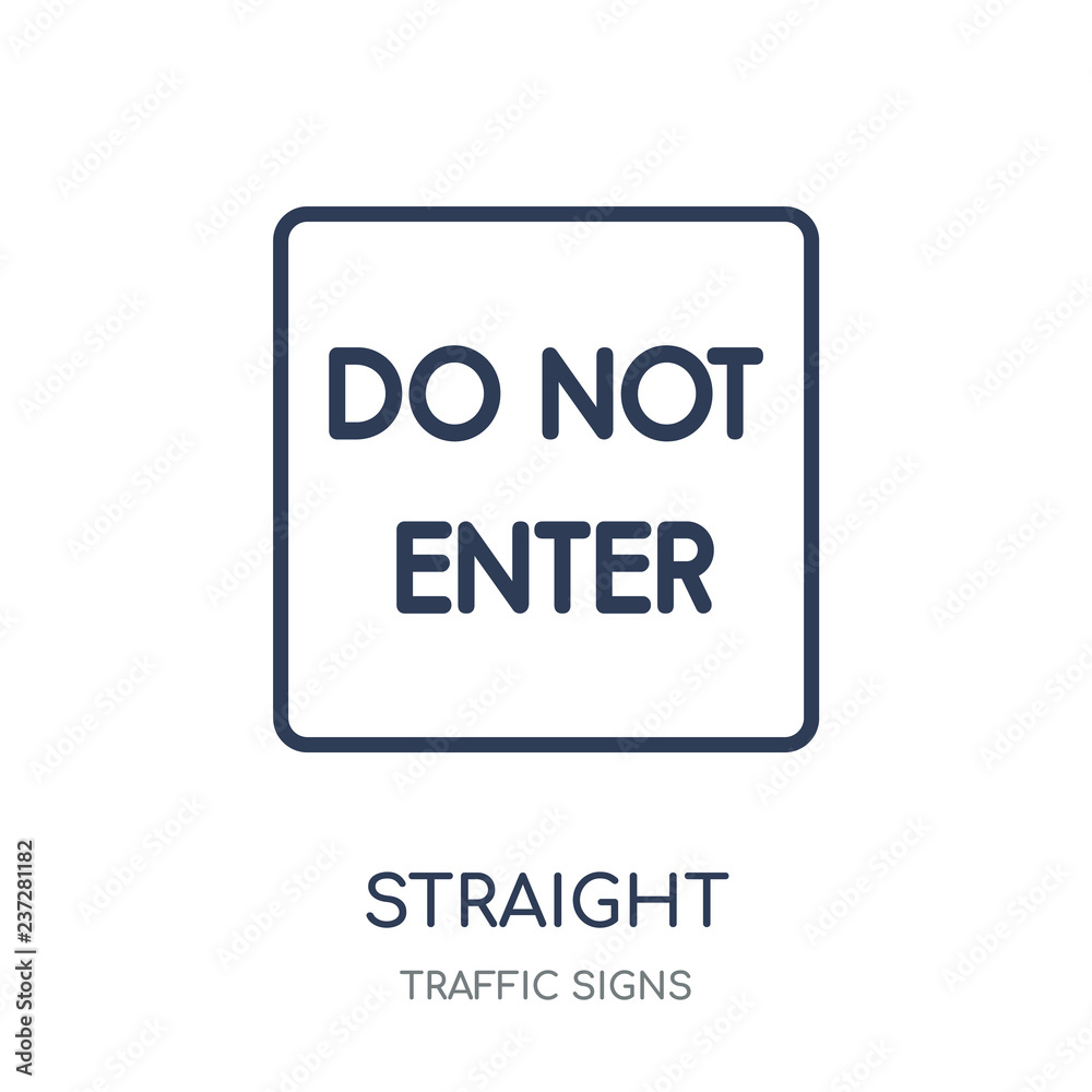 straight prohibitor no entry sign icon. straight prohibitor no entry sign linear symbol design from Traffic signs collection. straight prohibitor no entry sign icon. straight prohibitor no entry sign linear symbol design from Traffic signs collection.