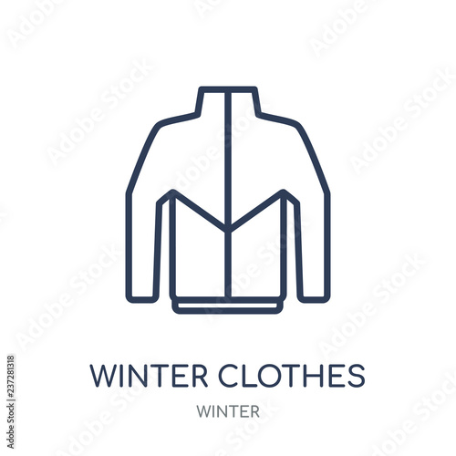 Winter clothes icon. Winter clothes linear symbol design from winter collection.