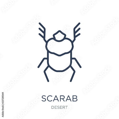 Scarab icon. Trendy flat vector Scarab icon on white background from Desert collection