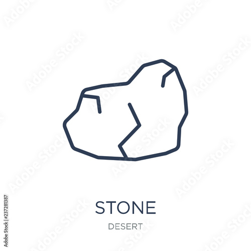 Stone icon. Trendy flat vector Stone icon on white background from Desert collection