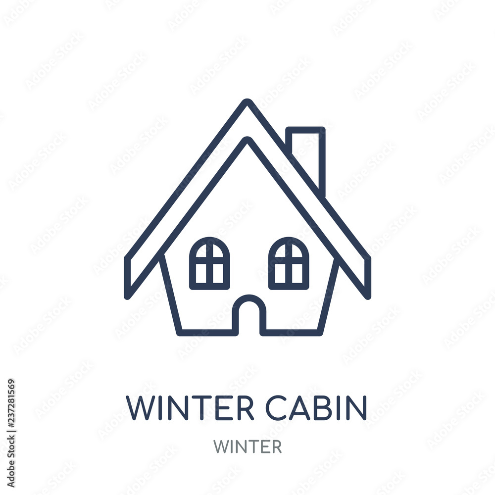 winter Cabin icon. winter Cabin linear symbol design from winter collection. winter Cabin icon. winter Cabin linear symbol design from winter collection.