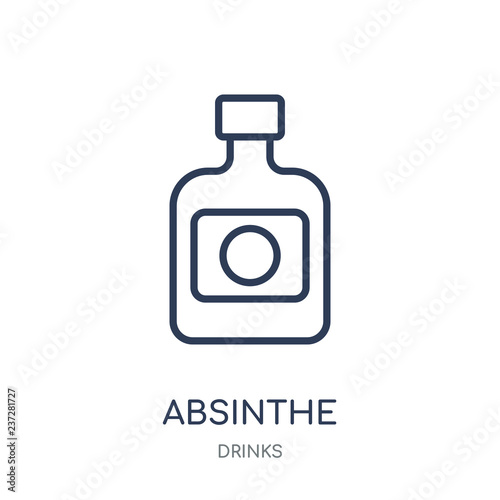 Absinthe icon. Absinthe linear symbol design from drinks collection. photo