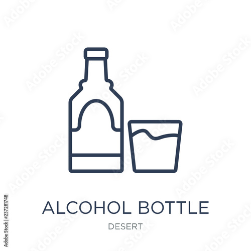Alcohol Bottle icon. Trendy flat vector Alcohol Bottle icon on white background from Desert collection