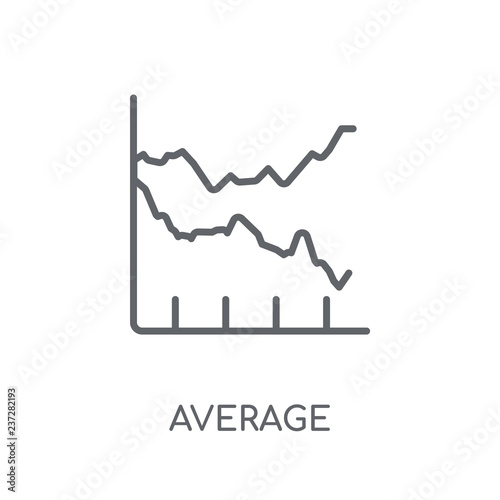 Average earnings growth linear icon. Modern outline Average earnings growth logo concept on white background from business collection