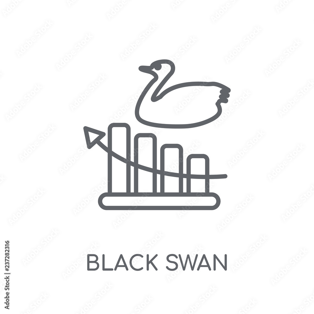Black swan linear icon. Modern outline Black swan logo concept on white background from business collection Stock Vector | Adobe