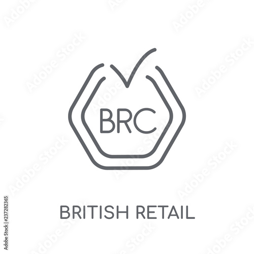 British Retail Consortium linear icon. Modern outline British Retail Consortium logo concept on white background from business collection
