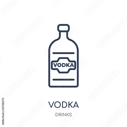 Vodka icon. Vodka linear symbol design from drinks collection.