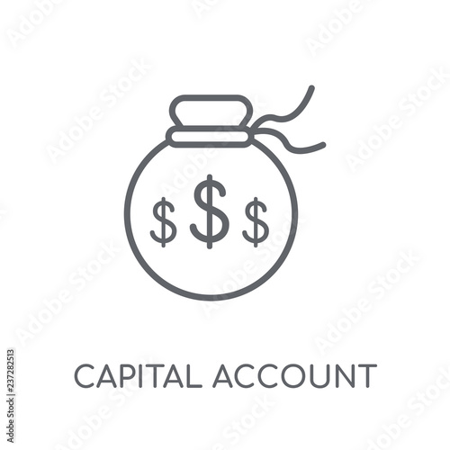 Capital account linear icon. Modern outline Capital account logo concept on white background from business collection