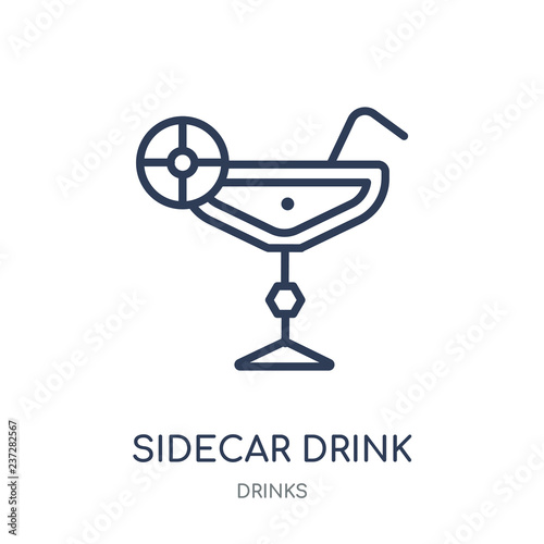 sidecar drink icon. sidecar drink linear symbol design from drinks collection.