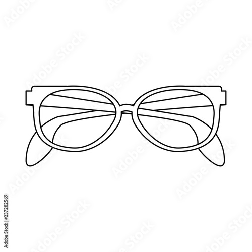 Executive glasses isolated black and white