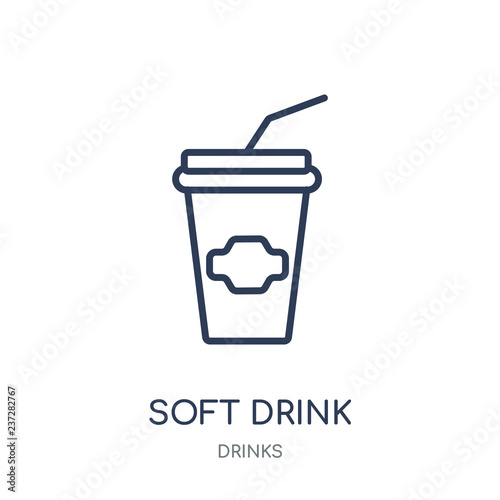 Soft drink icon. Soft drink linear symbol design from drinks collection.