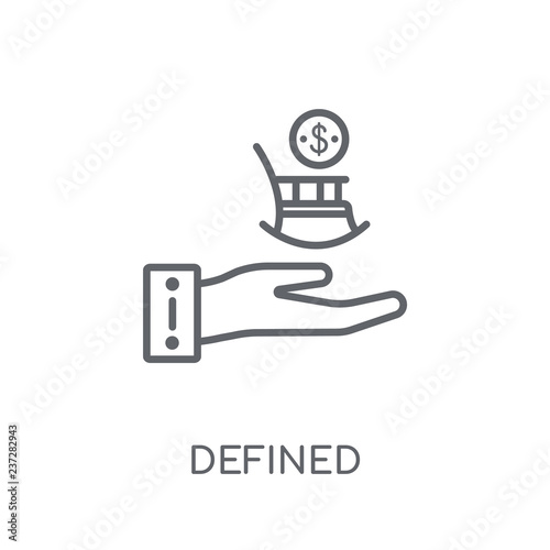 Defined contribution pension linear icon. Modern outline Defined contribution pension logo concept on white background from business collection