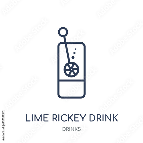 Lime Rickey drink icon. Lime Rickey drink linear symbol design from drinks collection.