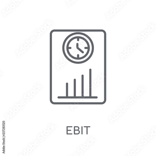 Ebit linear icon. Modern outline Ebit logo concept on white background from business collection photo