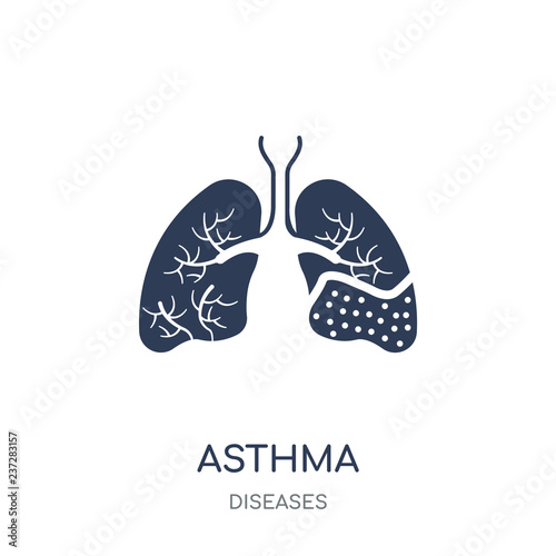 Asthma icon. Asthma filled symbol design from Diseases collection.