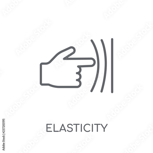 Elasticity linear icon. Modern outline Elasticity logo concept on white background from business collection