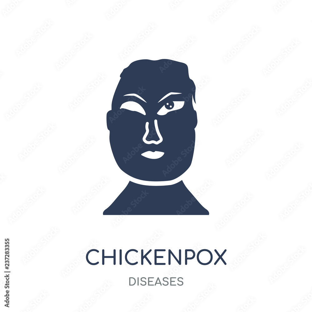 Chickenpox icon. Chickenpox filled symbol design from Diseases collection.