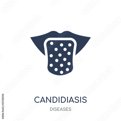 Candidiasis icon. Candidiasis filled symbol design from Diseases collection.