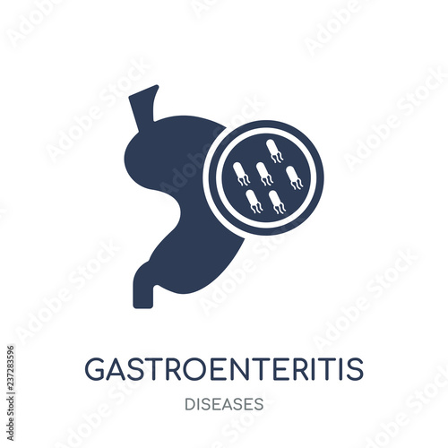Gastroenteritis icon. Gastroenteritis filled symbol design from Diseases collection.