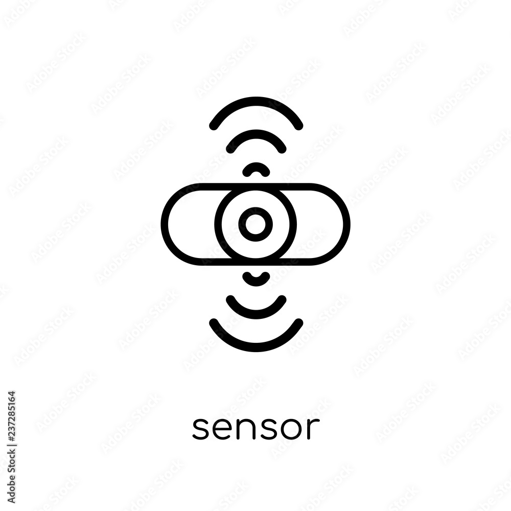 Sensor icon. Trendy modern flat linear vector Sensor icon on white