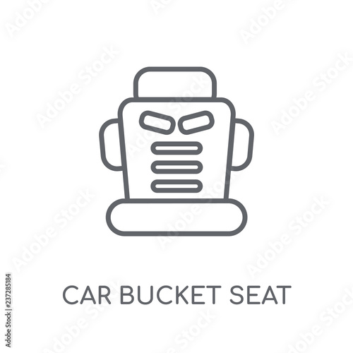 car bucket seat linear icon. Modern outline car bucket seat logo concept on white background from car parts collection