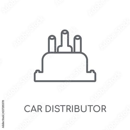 car distributor cap linear icon. Modern outline car distributor cap logo concept on white background from car parts collection