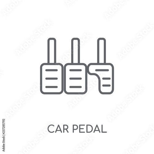 car pedal linear icon. Modern outline car pedal logo concept on white background from car parts collection