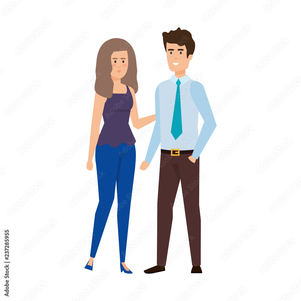 business couple avatars characters business couple avatars characters