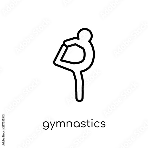 Gymnastics icon. Trendy modern flat linear vector Gymnastics icon on white background from thin line sport collection
