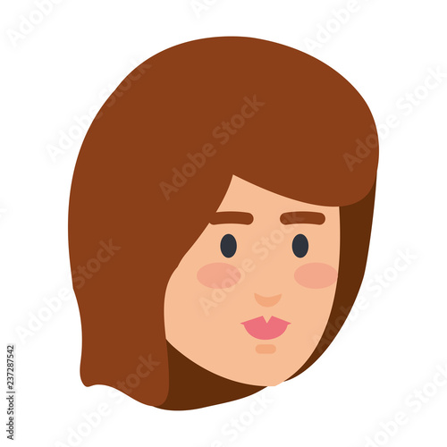 beautiful woman head avatar character