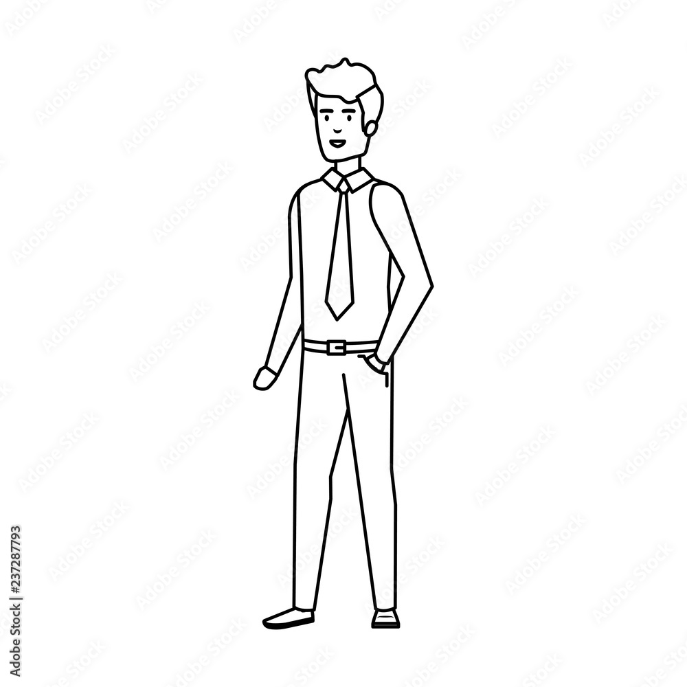 elegant businessman avatar character