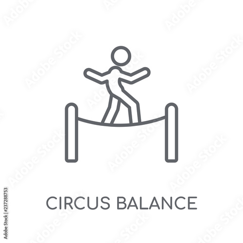 Circus balance linear icon. Modern outline Circus balance logo concept on white background from Circus collection