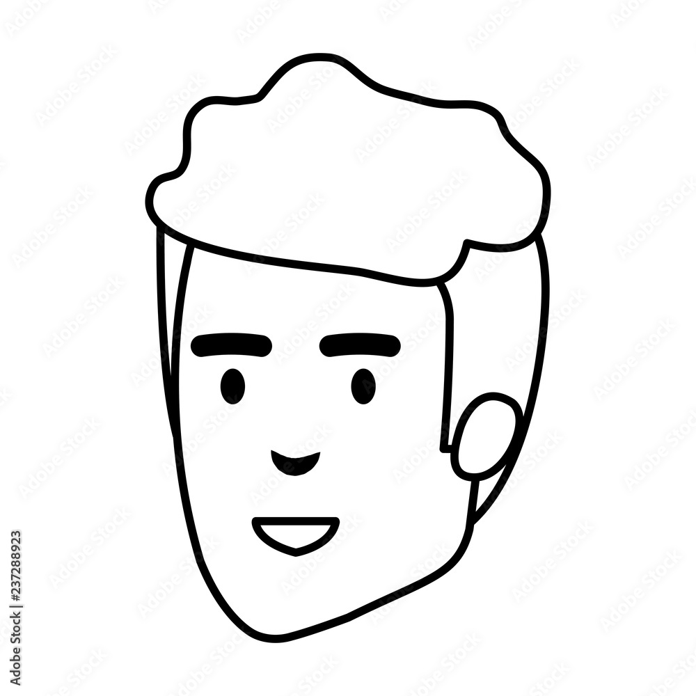 young man head avatar character young man head avatar character