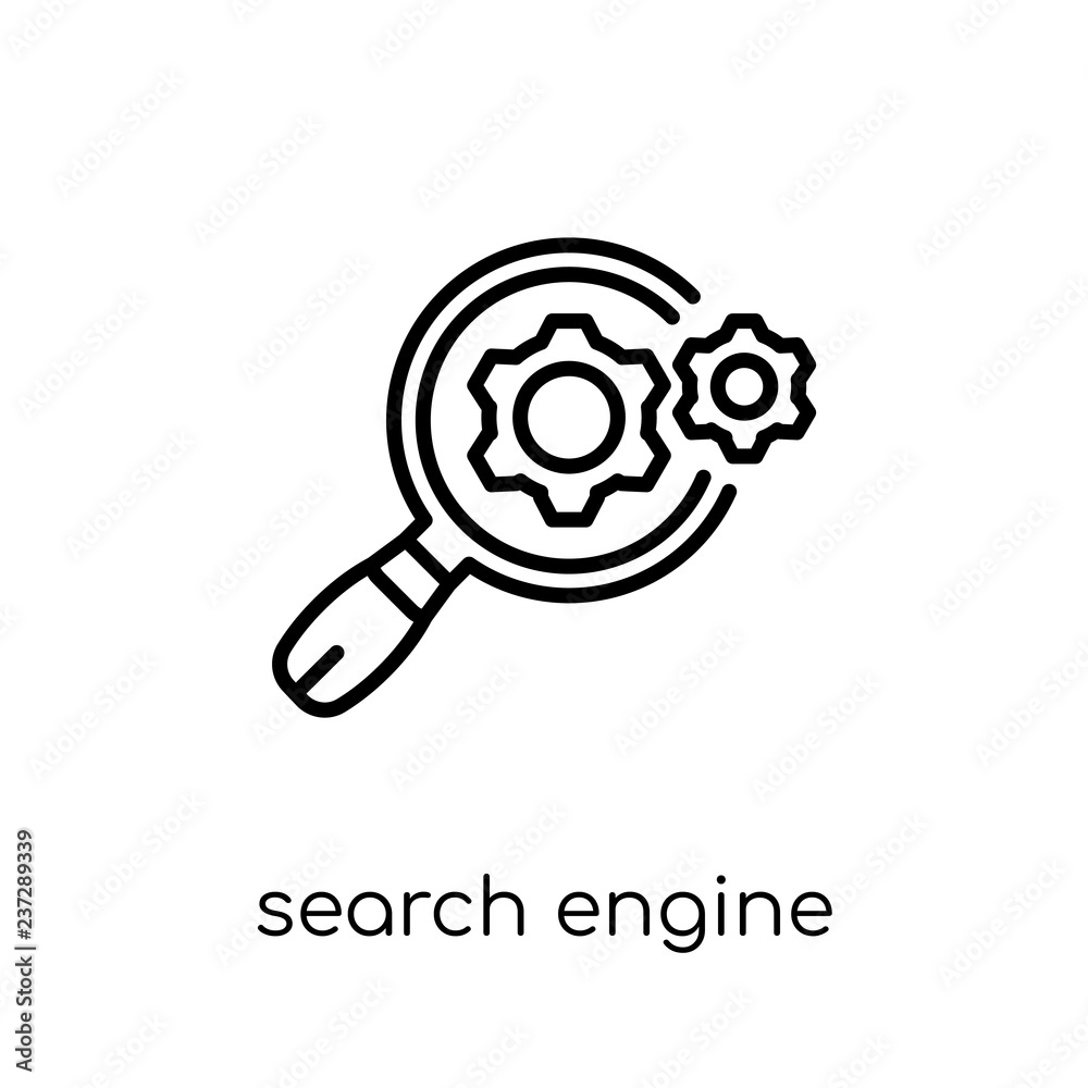 Search engine marketing icon. Trendy modern flat linear vector Search engine marketing icon on white background from thin line Technology collection Search engine marketing icon. Trendy modern flat linear vector Search engine marketing icon on white background from thin line Technology collection
