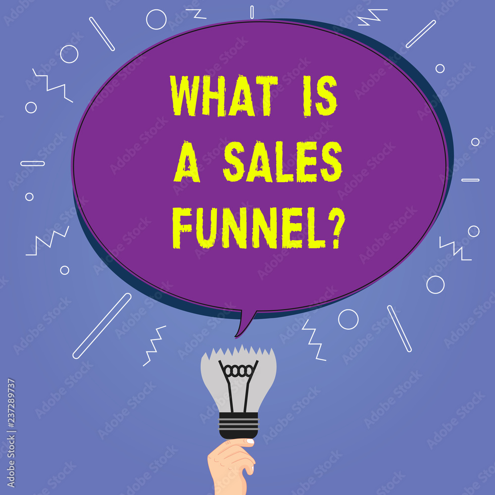 Conceptual hand writing showing What Is A Sales Funnelquestion. Business photo showcasing Explain a marketing advertising method Oval Speech Bubble Above a Broken Bulb with Failed Idea icon Conceptual hand writing showing What Is A Sales Funnelquestion. Business photo showcasing Explain a marketing advertising method Oval Speech Bubble Above a Broken Bulb with Failed Idea icon