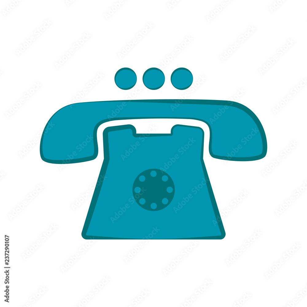Isolated telephone icon with points. Vector illustration design Isolated telephone icon with points. Vector illustration design