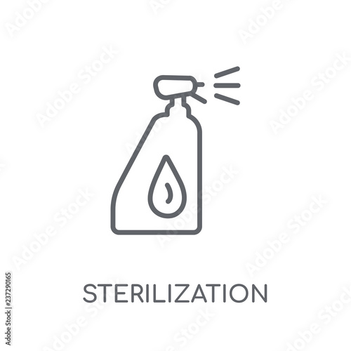 sterilization linear icon. Modern outline sterilization logo concept on white background from cleaning collection