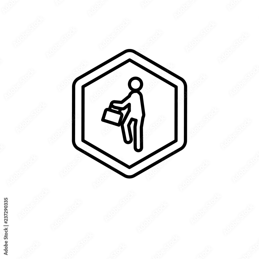 Signal sign icon. Trendy modern flat linear vector Signal sign icon on white background from thin line traffic sign collection Signal sign icon. Trendy modern flat linear vector Signal sign icon on white background from thin line traffic sign collection