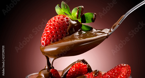strawberry in chocolate © Sergei