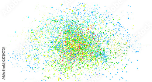 Confetti on isolated white background. Texture with many glitters. Holiday elements. Pattern for flyers, banners and textiles. Greeting cards