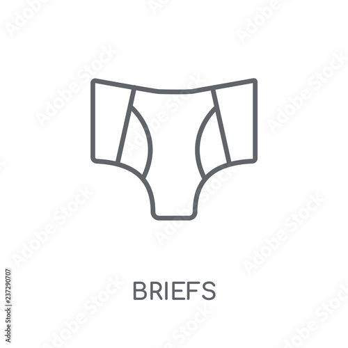 briefs linear icon. Modern outline briefs logo concept on white background from Clothes collection