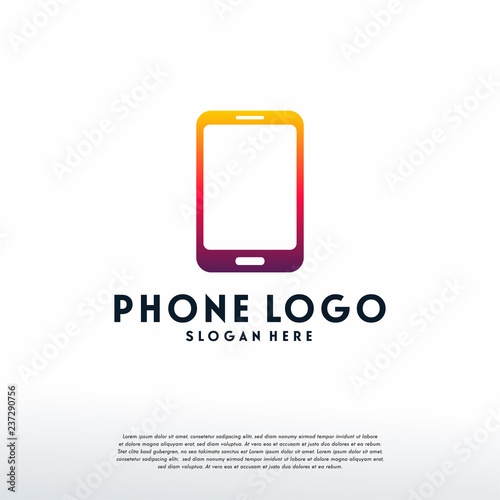 Simple Phone logo template, Logo symbol icon