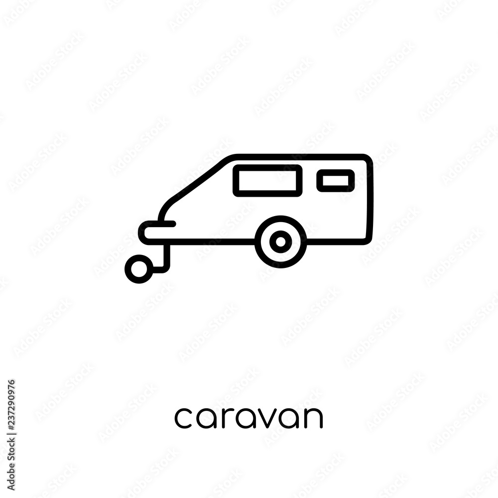 Caravan icon from collection.