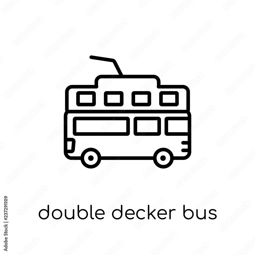 Double decker bus icon from collection. Double decker bus icon from collection.
