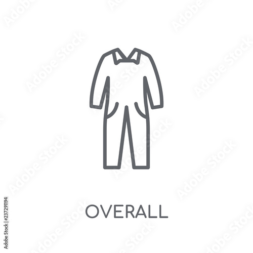 Overall linear icon. Modern outline Overall logo concept on white background from Clothes collection