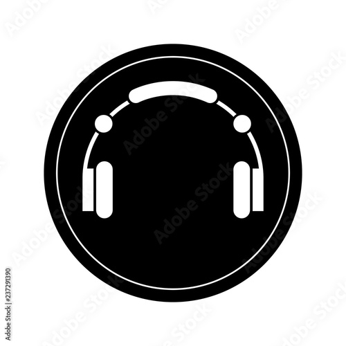 Isolated headphones icon. Chat concept. Vector illustration design