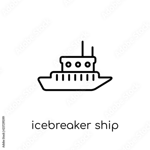 icebreaker ship icon from Transportation collection.