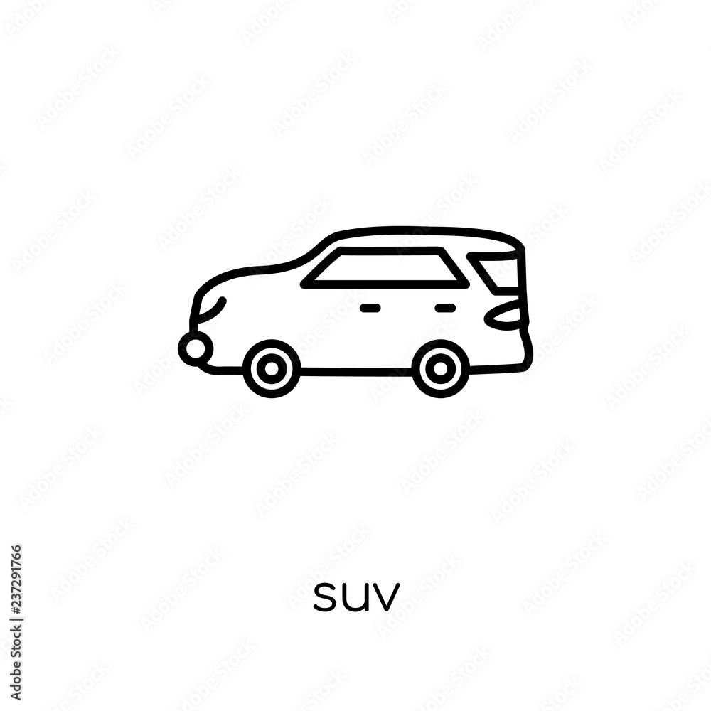 Suv icon from collection. Suv icon from collection.