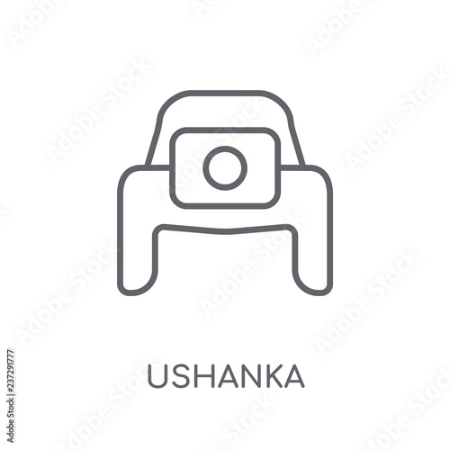 ushanka linear icon. Modern outline ushanka logo concept on white background from Clothes collection